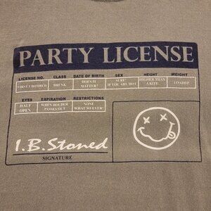 XL I.B. Stoned Party License Soft Graphic T-Shirt